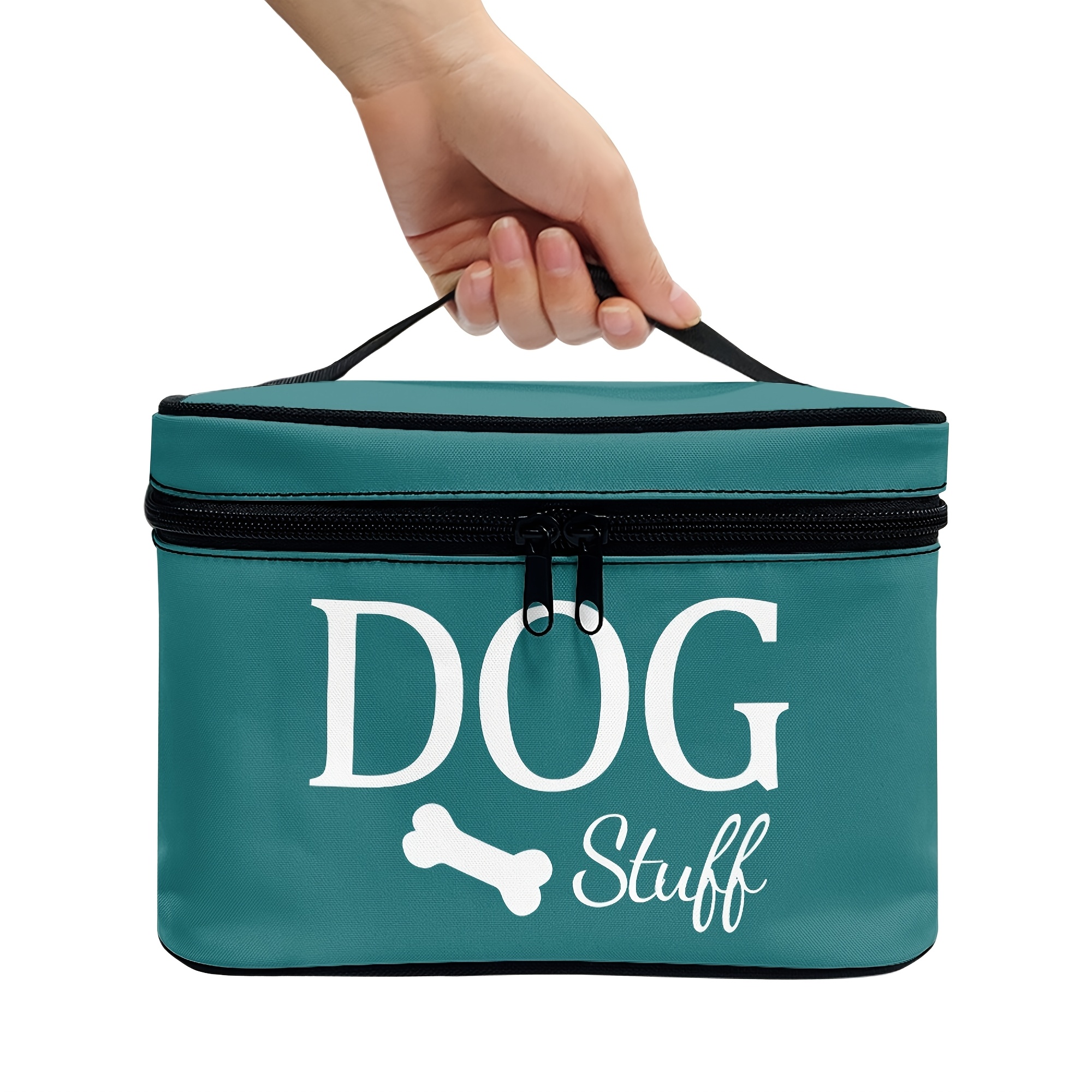 TEMU 1pc Pet Grooming Storage Bag - Portable Storage Box For Pet Grooming Supplies And Dog Items, With Handle And Zipper, Suitable For Home And
