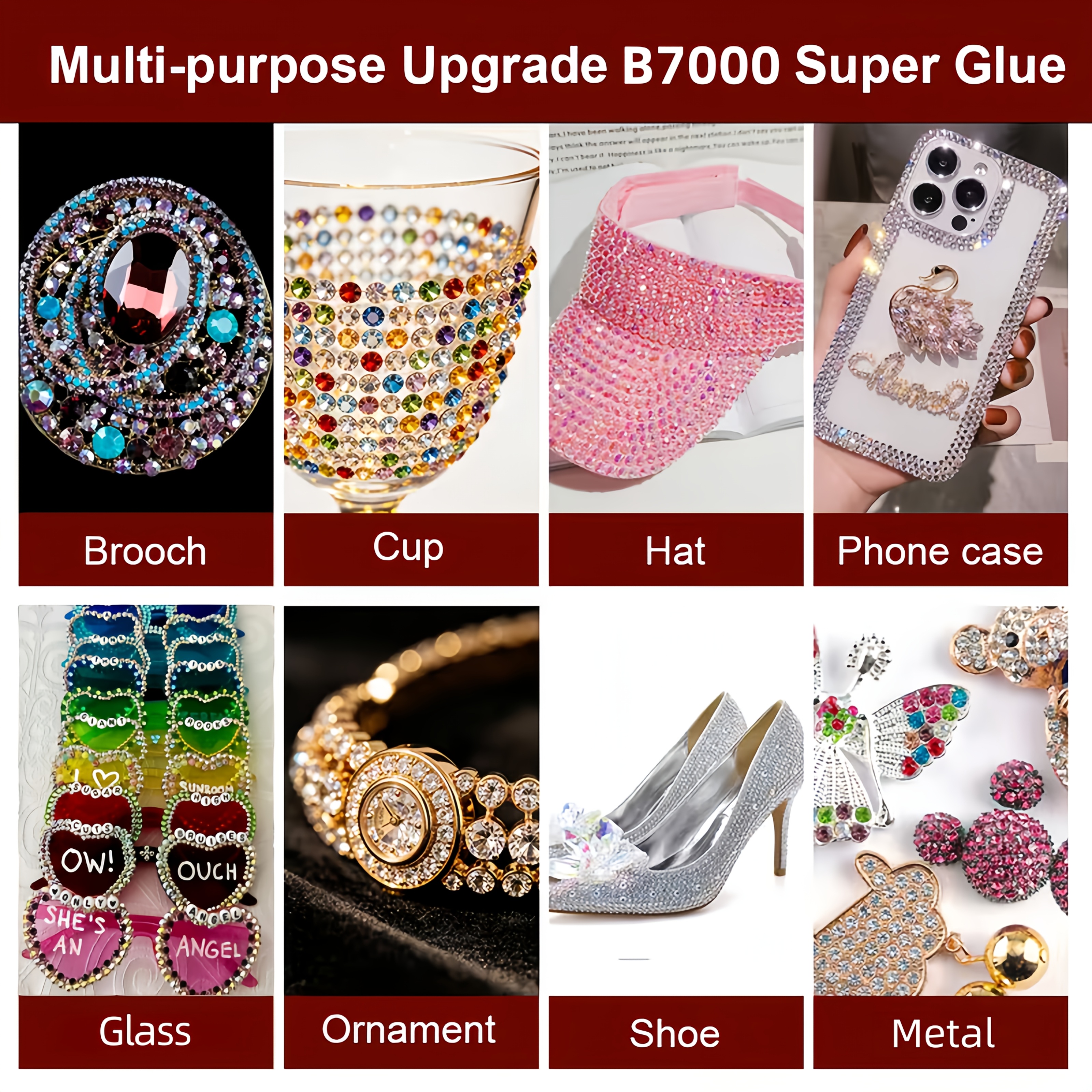 B7000 Strong Rhinestone Glue for Jewelry Making and Crafts