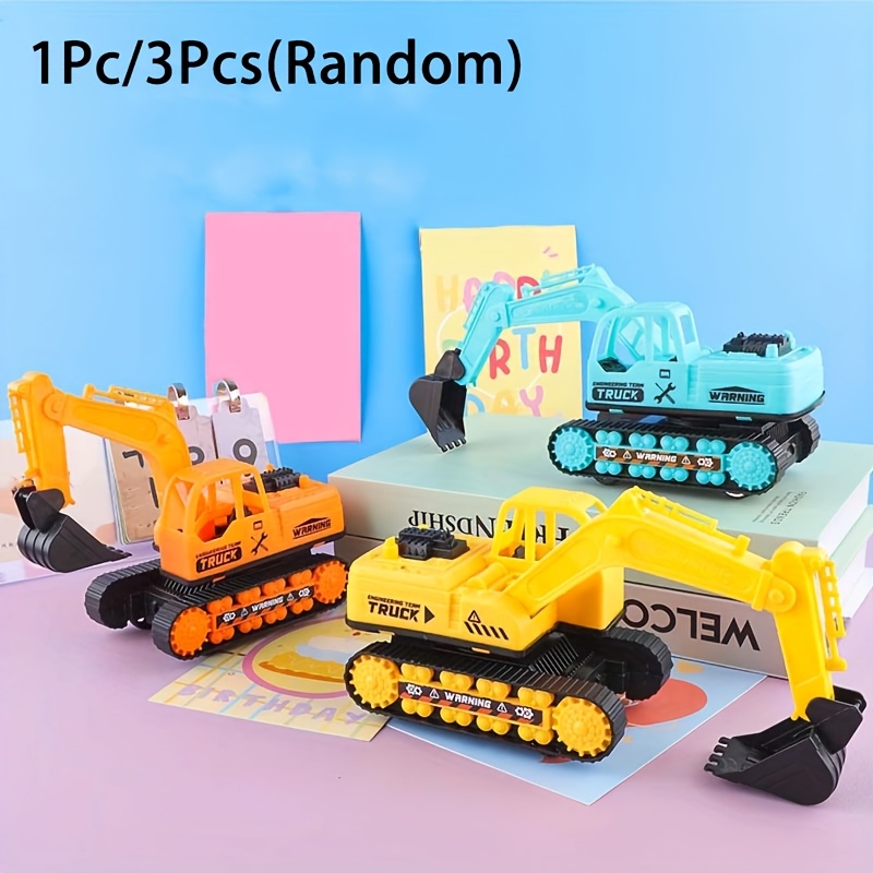 imagen del artículo 1 ud./3 uds. juguete aleatorio de vehículo de ingeniería de potencia, no requiere pilas, juguete de playa para exteriores, juguete pequeño  , pequeño regalo para   de  ; regalos de navidad y halloween; recompensas escolares