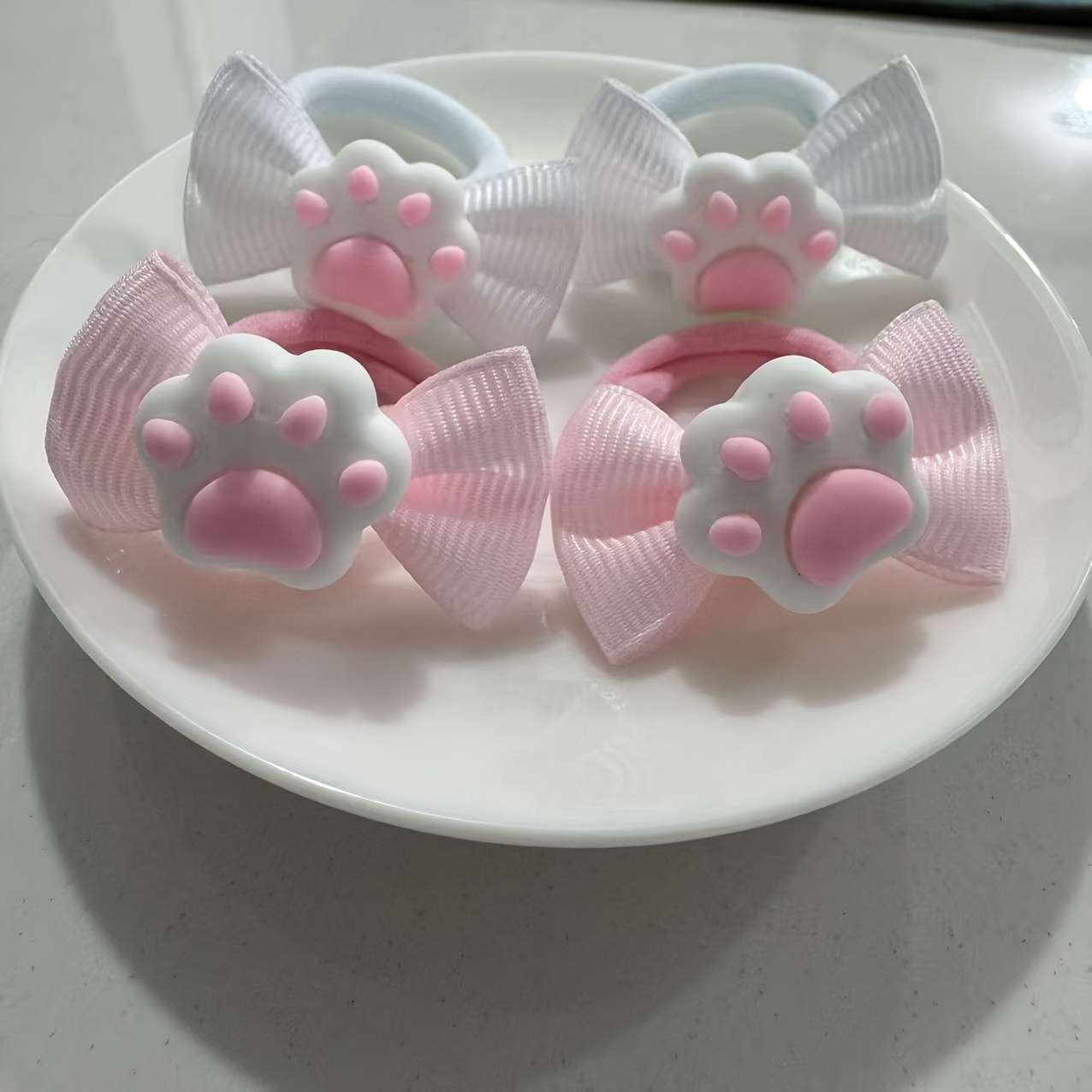 TEMU 4 pezzi di accessori per di animali domestici, simpatici fiocchi per cani a pelo delicati sulla pelliccia, adatti per la toelettatura regolare e
