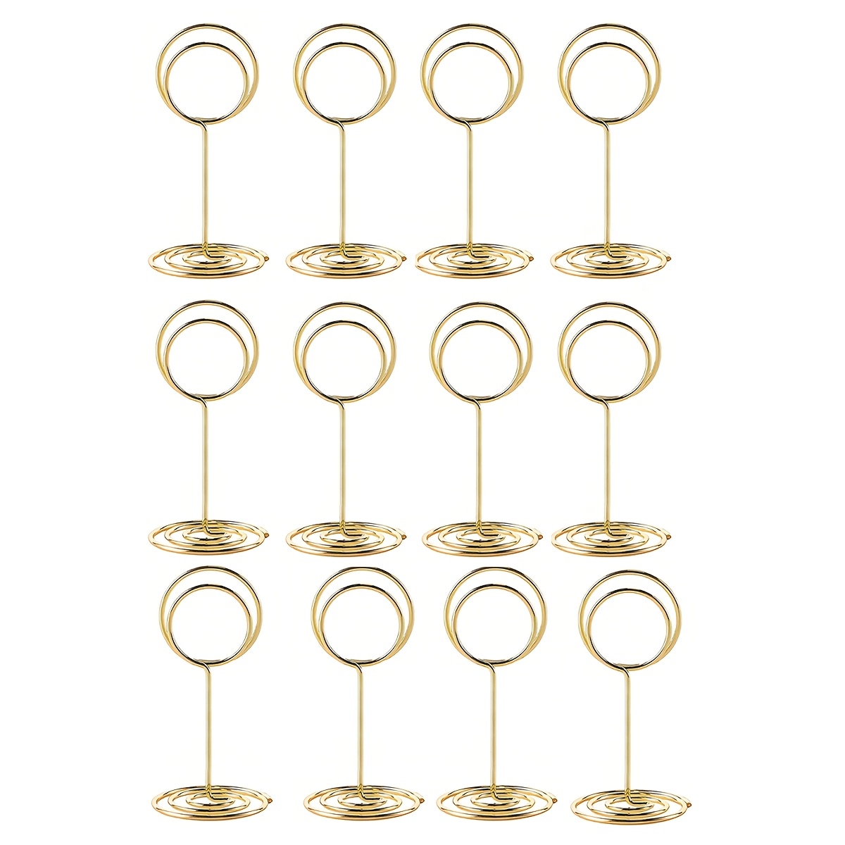 TEMU Portanumeri da tavolo 12 pezzi, 2 misure 5 cm/8,5 cm, supporti per foto da tavolo con base antiscivolo, adatti per matrimoni, feste, tavolo da ,