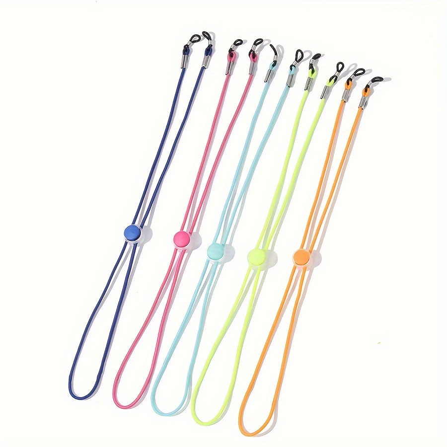 E-shop 5-teiliges Set (5 Stück) -Rutsch Brillenband – Verstellbare elastische Brillenkette mit Nylon-Geflecht, rutschfester modischer Brillenhalter für