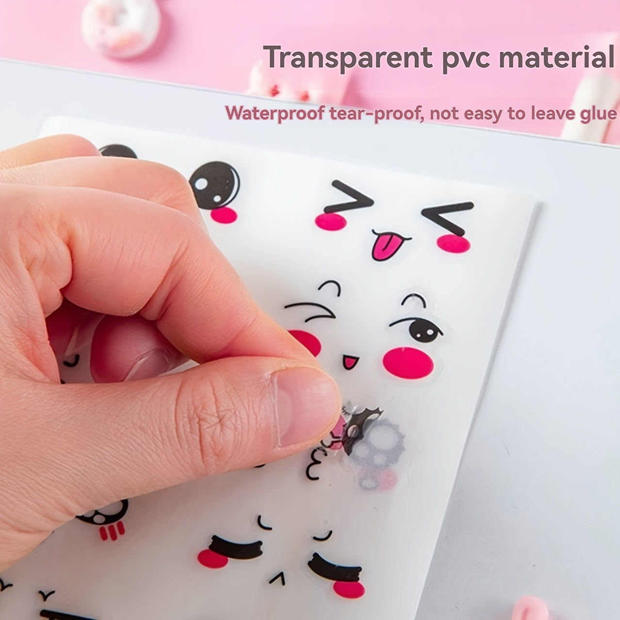 108pcs/72pcs/36pcs cute expression stickers can be affixed to water cups, books and home appliances decoration stickers, mobile phone tables and chairs stickers, to send friends and family birthday gifts, big size sticker 20pcs/30pcs/40pcs/60pcs/80pcs