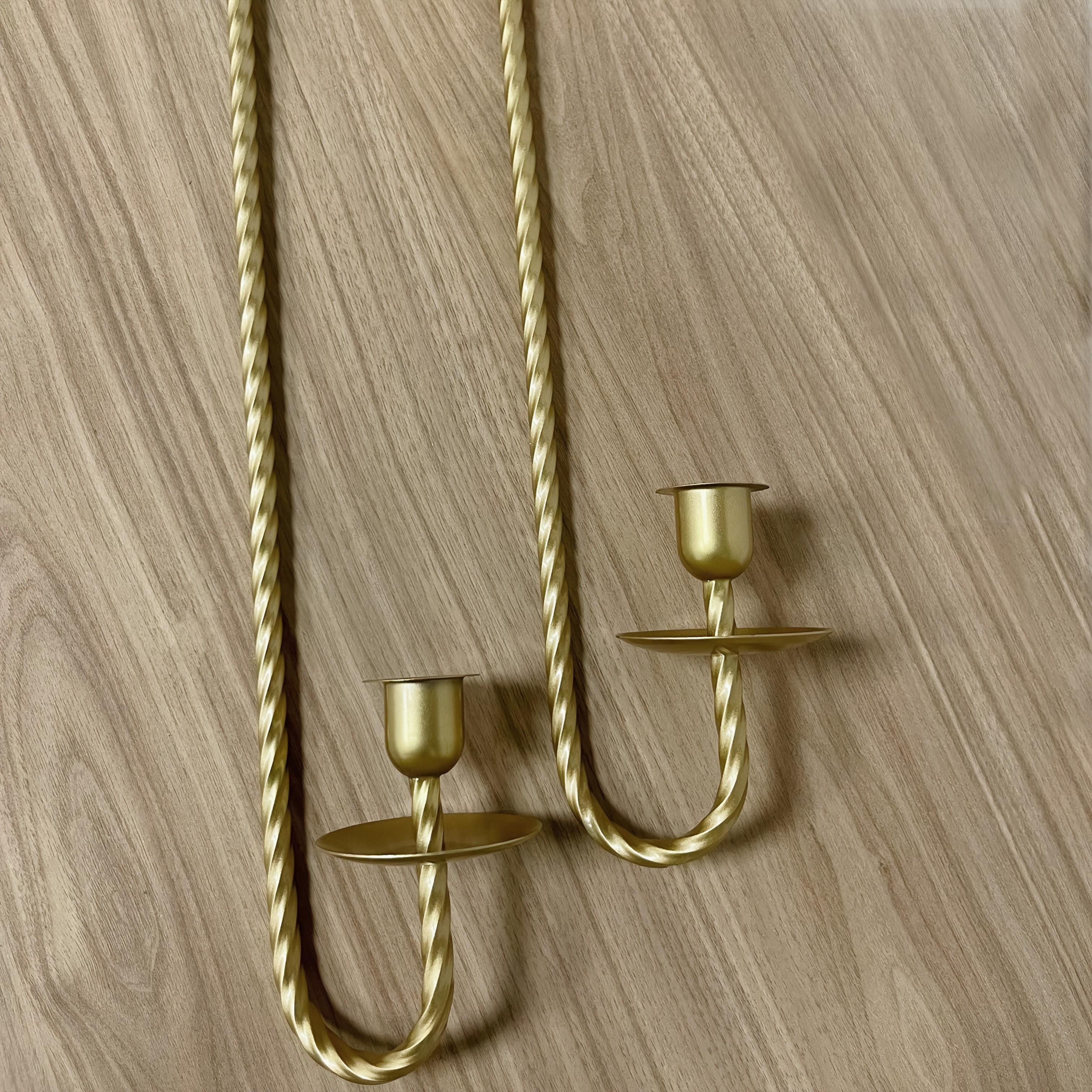 E-shop Ein Paar Metall Wand-Kerzenhalter, Wandmontierte Kerzenhalterhalterung, Schwarze Moderne Wand-Kerzenhalter zum Aufhängen in Wohnzimmern,