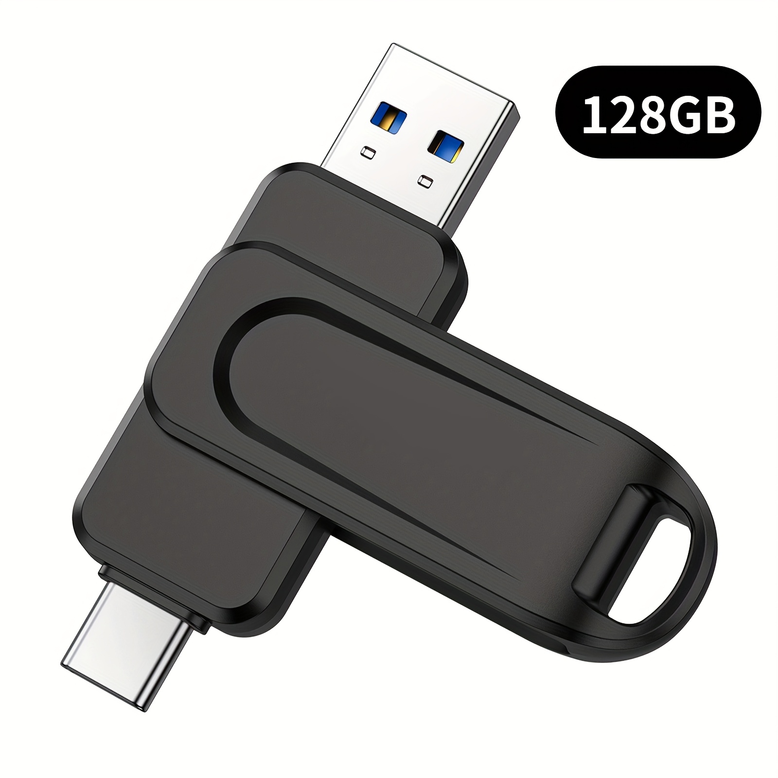 TEMU Kootion Usb Stick 128gb 64gb 32gb Usb C Flash Drive Usb 2.0 2-in-1 Rotating Type C For Smart Tv Car Audio Smartphone Tablet (green, Red, Yellow,
