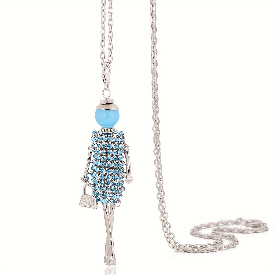Women's 5pcs Handmade Rhinestone Statement Necklace Set
