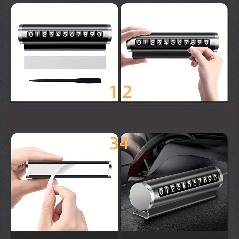 Temporary Parking Mobile Phone Number Plate Moving Device Car-mounted Relocation Plate Car Accessories 11-digit Number Inside The Car