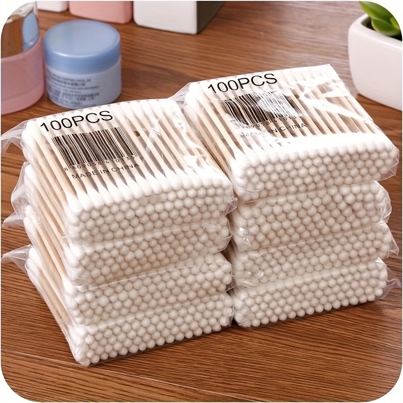 Wattestäbchen Doppelspitze Für Make-up – 200 Stück, Mit Papiergriff
