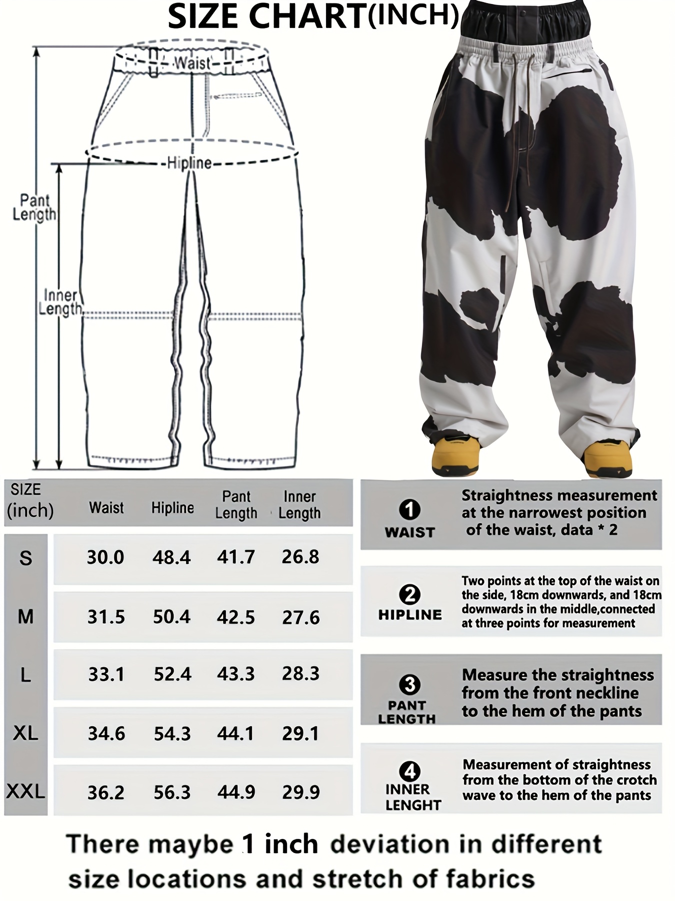 super baggy ski pants drawstring snowboarding sport trousers
