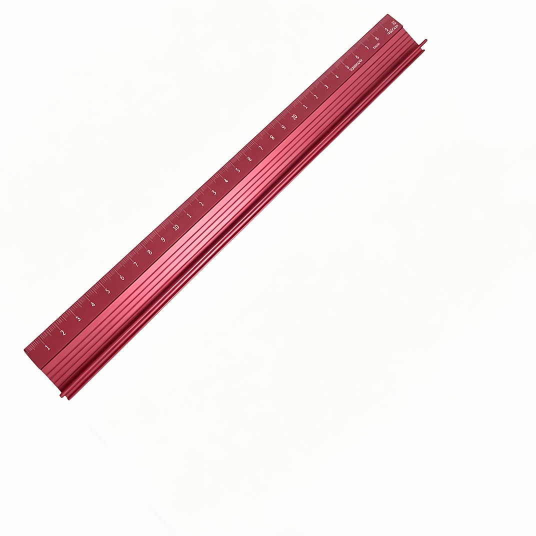 TEMU Équerre de coupe et de traçage de menuisier tricolore , 30 cm, aide à et protège vos mains, de tracer des droites en , mesure la longueur,