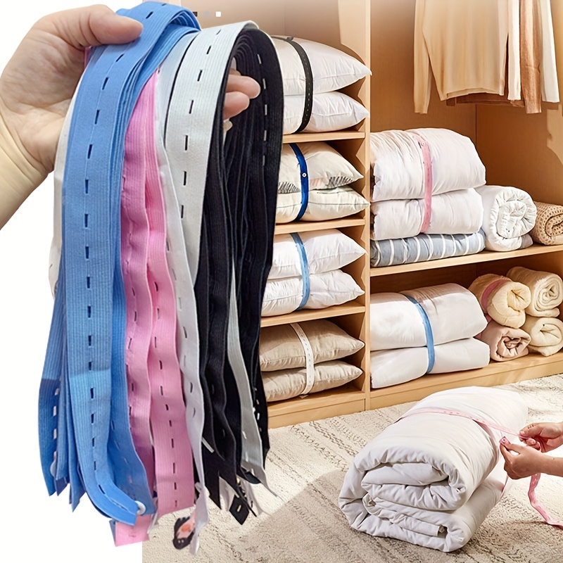 

9.84inch/12.99inch/17.7inch Retractable And Extendable Clothes Quilt Storage Binding Strap, High Luggage Tie Reusable, Suitable For And Storage, Luggage Packing Mixed Colors