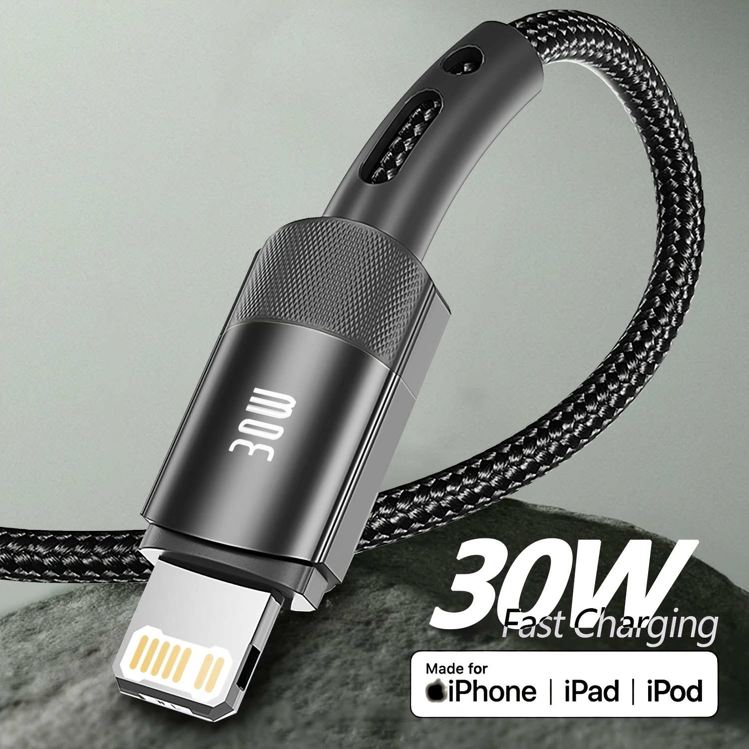 

Binboom Mfi Certified 30w Usb-c To Fast Charging Cable - Durable Nylon, Power Delivery Cord For Iphone 14/13/12/11 Series & Ipad, 1/3/10ft Options