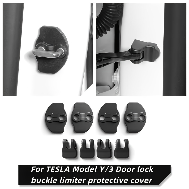 TEMU 8pcs Set Of Door Lock Buckles And Limiters Protective Covers, Scratch-proof And Dust-proof Wear-resistant Car Protective Cover Car Door Lock