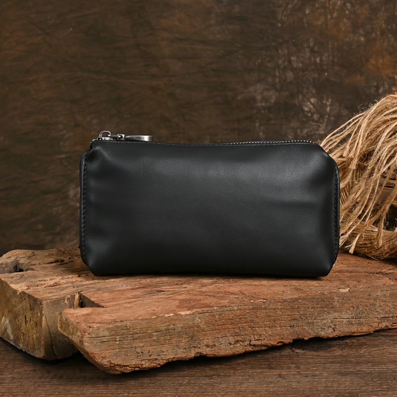 's Genuine Leather Handbag Super Layer Cowhide Long Wallet Fashionable And Easy Cowhide 6-inch Phone Bag