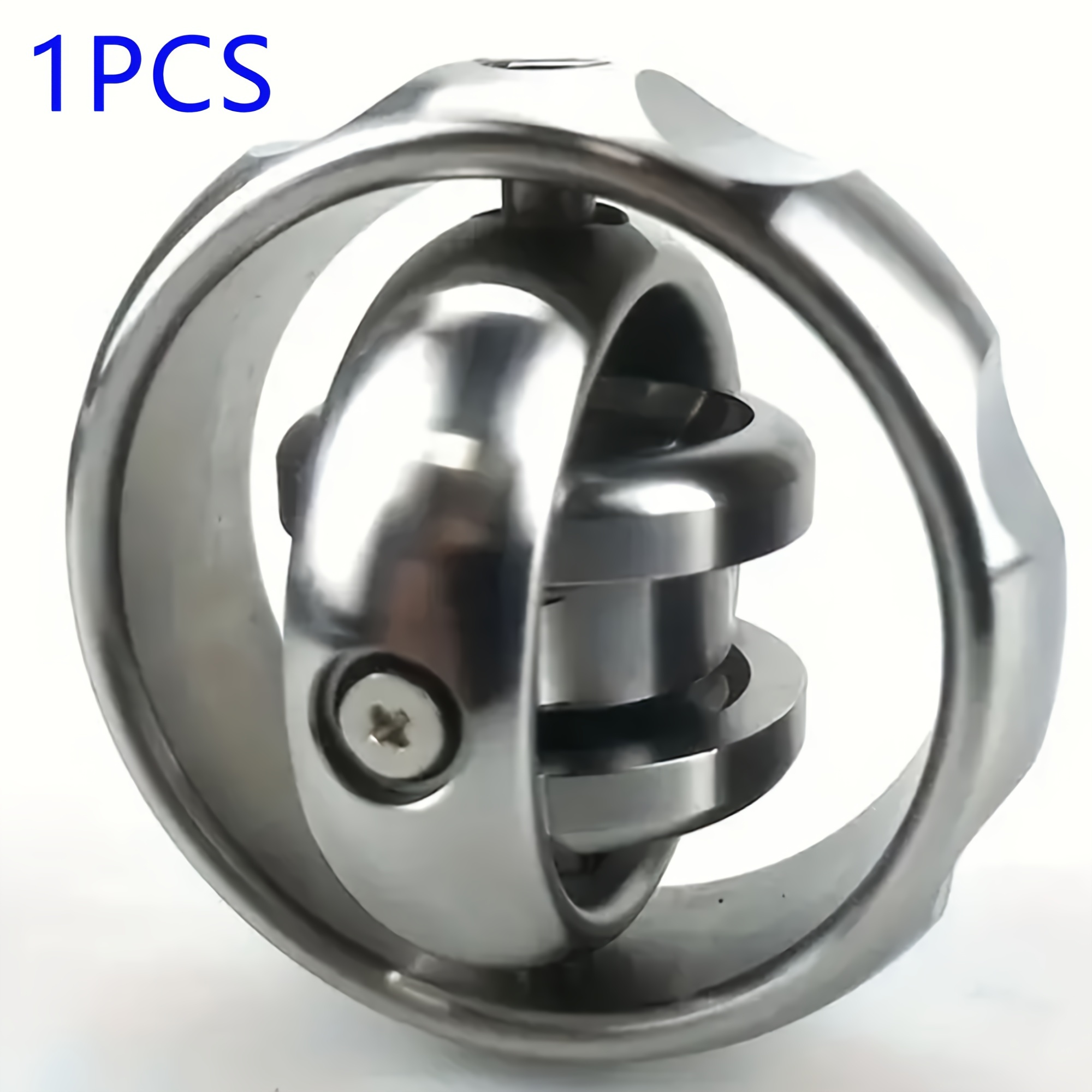 TEMU Stainless Steel Precision 3-axis Balance Wheel - Adult And Adolescent Relaxation Toy, Silvery, Mindfulness Aid, Calming Gadget, Modern Gadget,