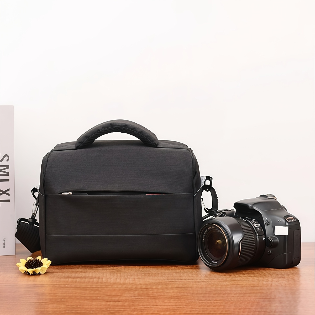 TEMU Nylon Dslr Camera Bag - Adjustable Shoulder Handbag For , , For , For Panasonic Cameras - Portable Case With Multiple Compartments For R, R7, R6, R5, Z, ,