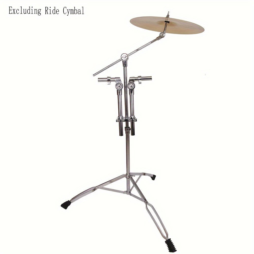 

Drum Set With Double Bass Drum, Cymbal Stand, And Drum Throne