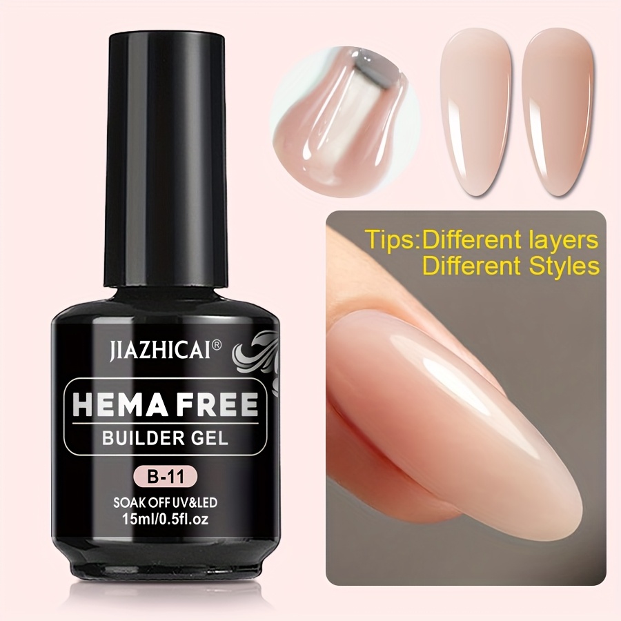 Builder Nail Gel, 15ml Nail Builder Gel For Thickening, Strengthening, And Nail Extension, Led Lamp Cured, Long-lasting Wear, Suitable For Manicure Pedicure, Professional Salon & Home Use