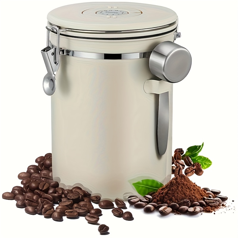 TEMU Juego de regalo de tarro para café y para amantes del café, recipiente de acero inoxidable para almacenar alimentos en la cocina, un rastreador