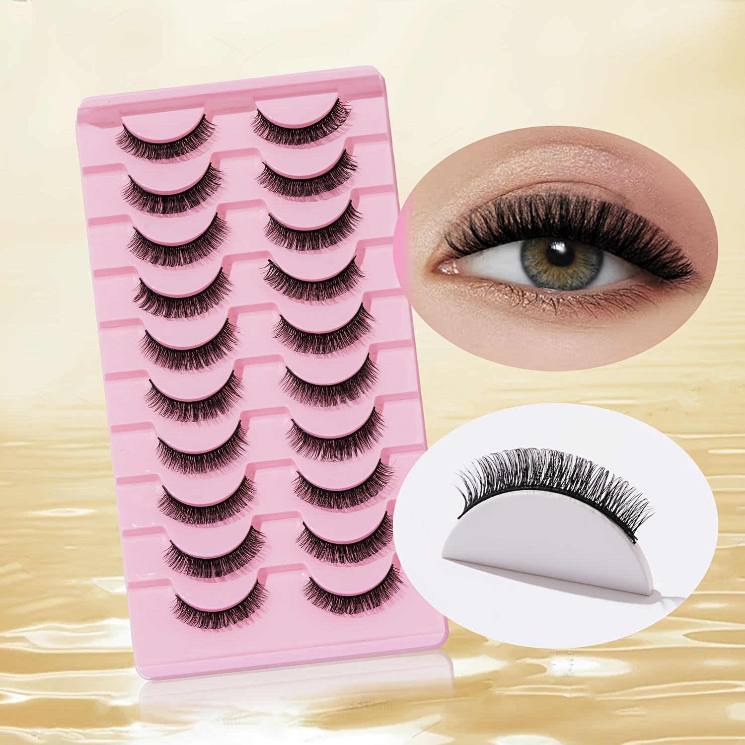 Image of 10 Pairs Of Natural Curls With A Fluffy Soft And Light And Multi-layered | Suitable For Beginners As Eye Makeup And Mascara For Mothers