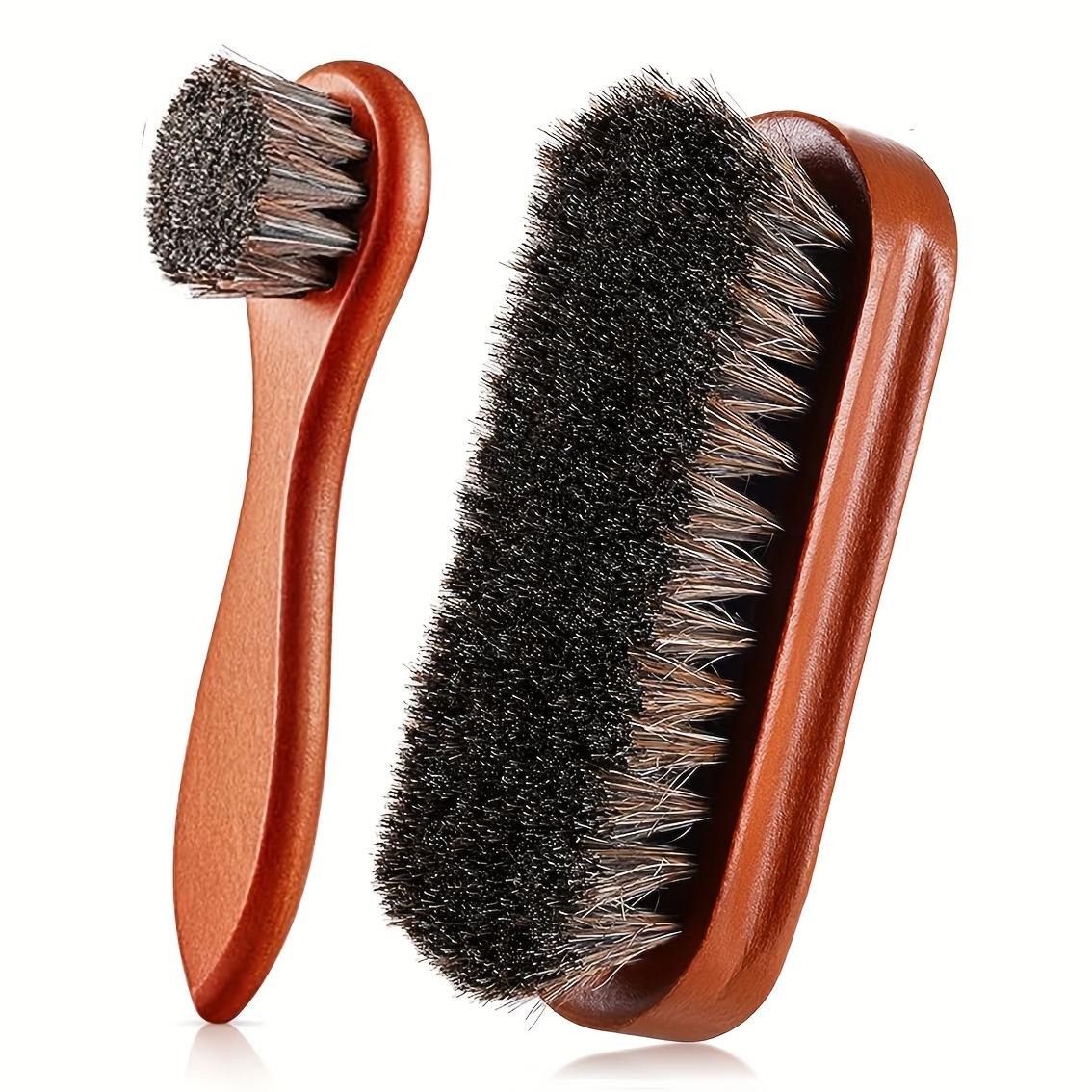 

2pcs Shine Shoes Brush Kit Polish Dauber Cleaning Leather Shoes Boots Care Brushes Suede Cleaner Brush