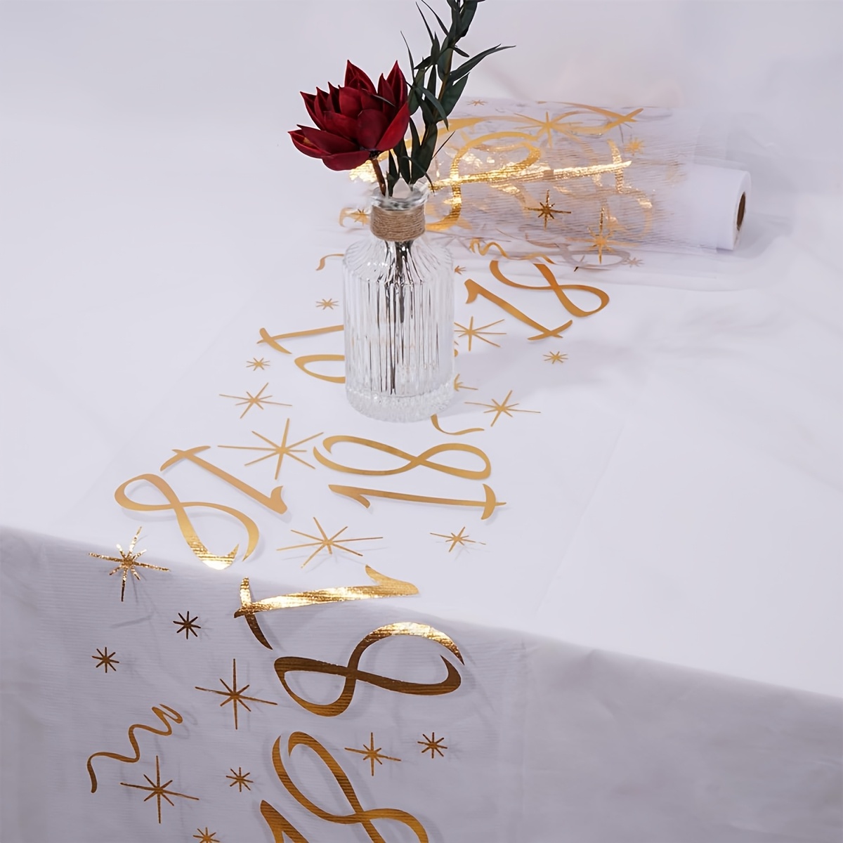 

1/3pcs Metallic Table Flags, Thin Tablecloths For Birthdays, Suitable For Home Dining, Showers, Parties, Weddings, Birthday Celebrations, And Christmas Decorations.