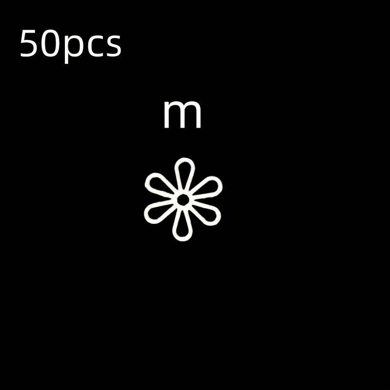 Image of 50pcs White Flower Shaped Plastic Weaving Machine, Decorated With 6 Petals Of Flowers- Crochet And Weaving Bag Additions, Handmade Yarn Craft Decoration Tools, Wallet Making, Diy Wallet Making