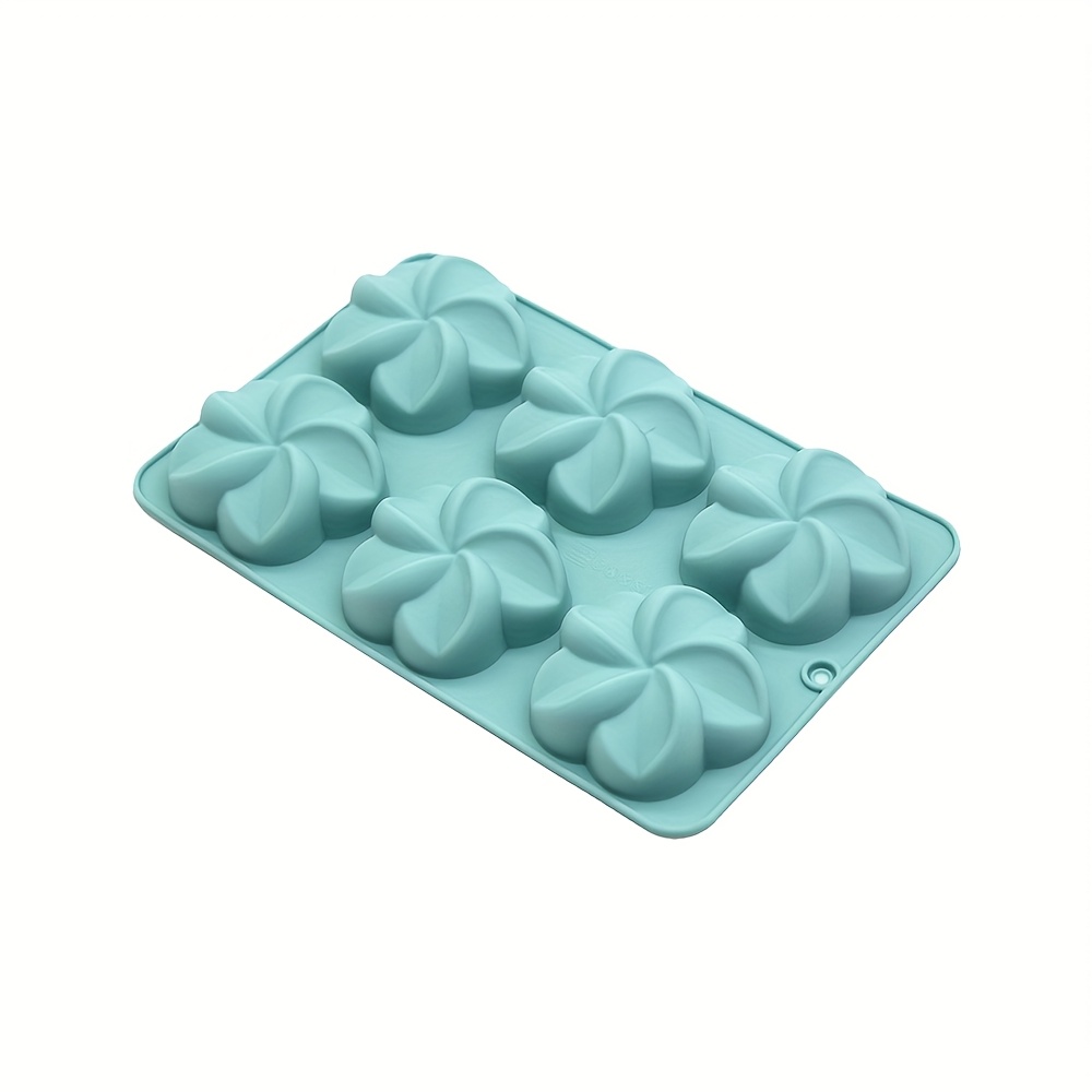 Image of 1/2pcs Frangipani Dessert Baking Mold Flower Jelly Biscuit Mousse Dessert Cake Decoration Silicone Mold Valentine's Day Mother's Day Gift Soap Candle Glue Gypsum Mold