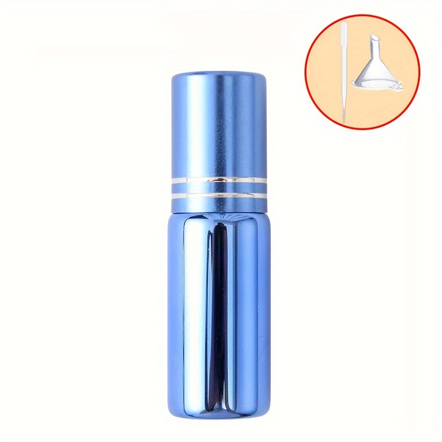 1/3pcs+2 Accessories 5ml Colorful Mini Empty Includes 1 Rolling Ball Bottle, 1 Funnel, 1 Straw Small Perfume Essential Oil Bottle Container Used For Cosmetics Skin Care Liquid