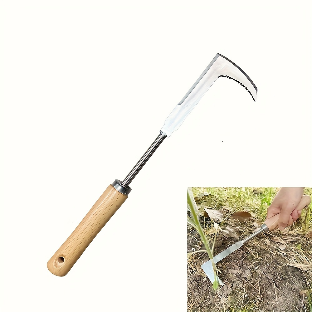 

Stainless Steel Manual Weeder With Gear - Perfect For Road Maintenance & Effective Weeding, 1pc
