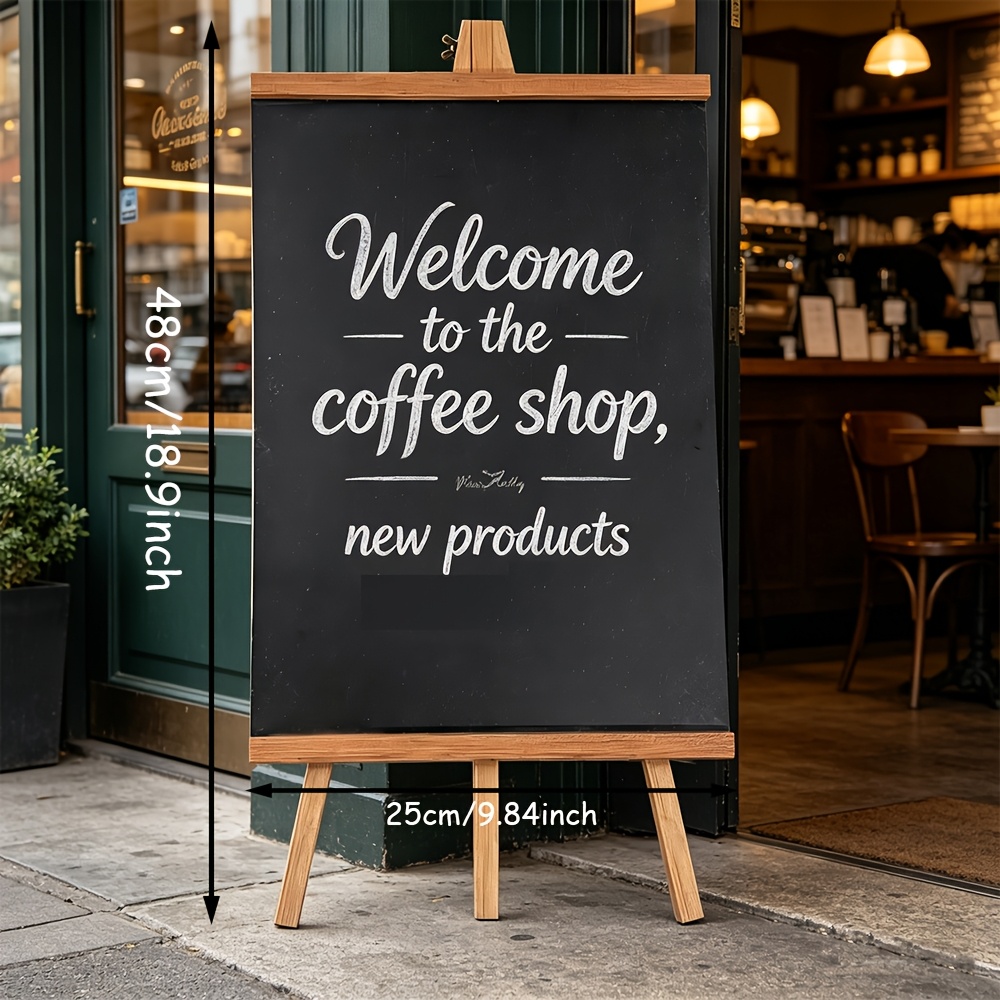 mini tabletop wooden chalkboard with stand reusable erasable sign for   restaurant price list wedding party decor shop display home tabletop decoration