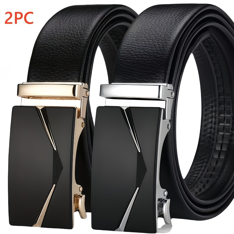 2pcs Men's Automatic Buckle Belts