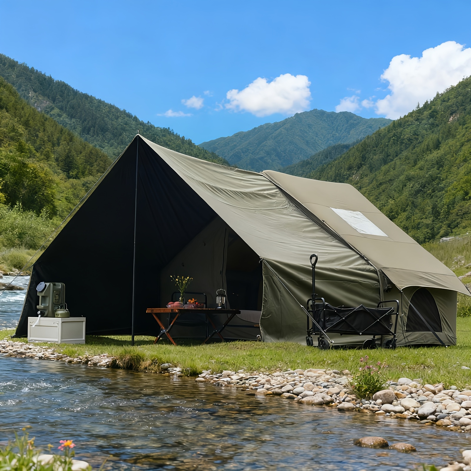 pakicetus inflatable tents for camping luxury glamping design with skylight storage bag included for easy taking suit for   friend camp outdoor gatheringeasy setup tents for 4 6 8 10 12 people