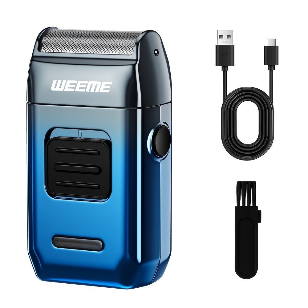 TEMU Weeme Usb Rechargeable Men's Foil Shaver – Professional Electric Razor, Skin-friendly, Easy To Clean, Travel-friendly Gift For Men