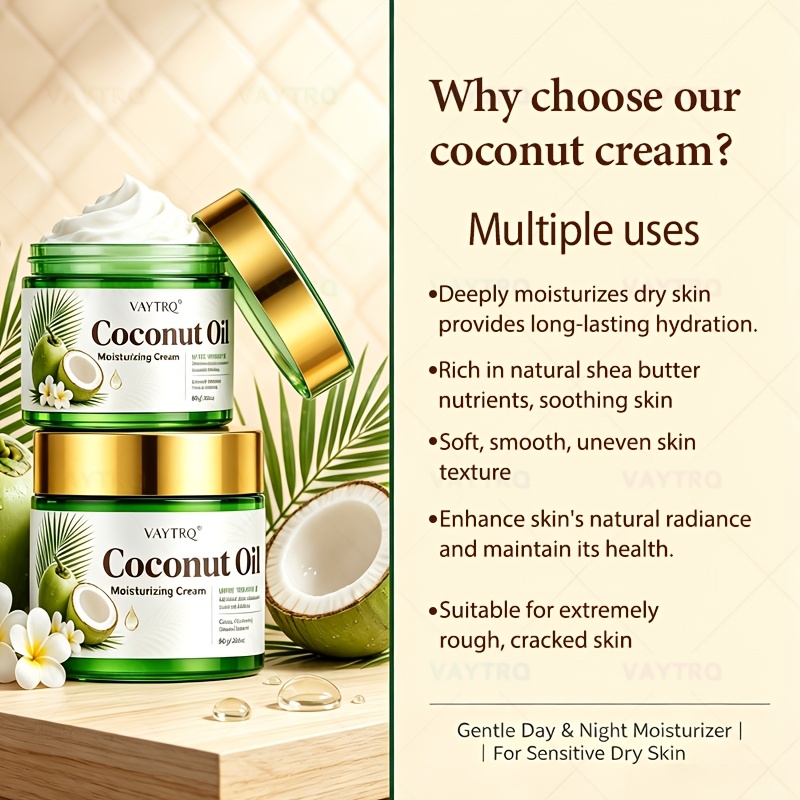 Coconut Oil Cream for 72-Hour Hydration