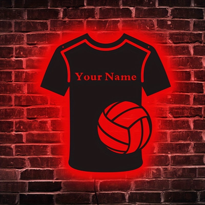 Customizable Volleyball LED Light for Personalized Decor