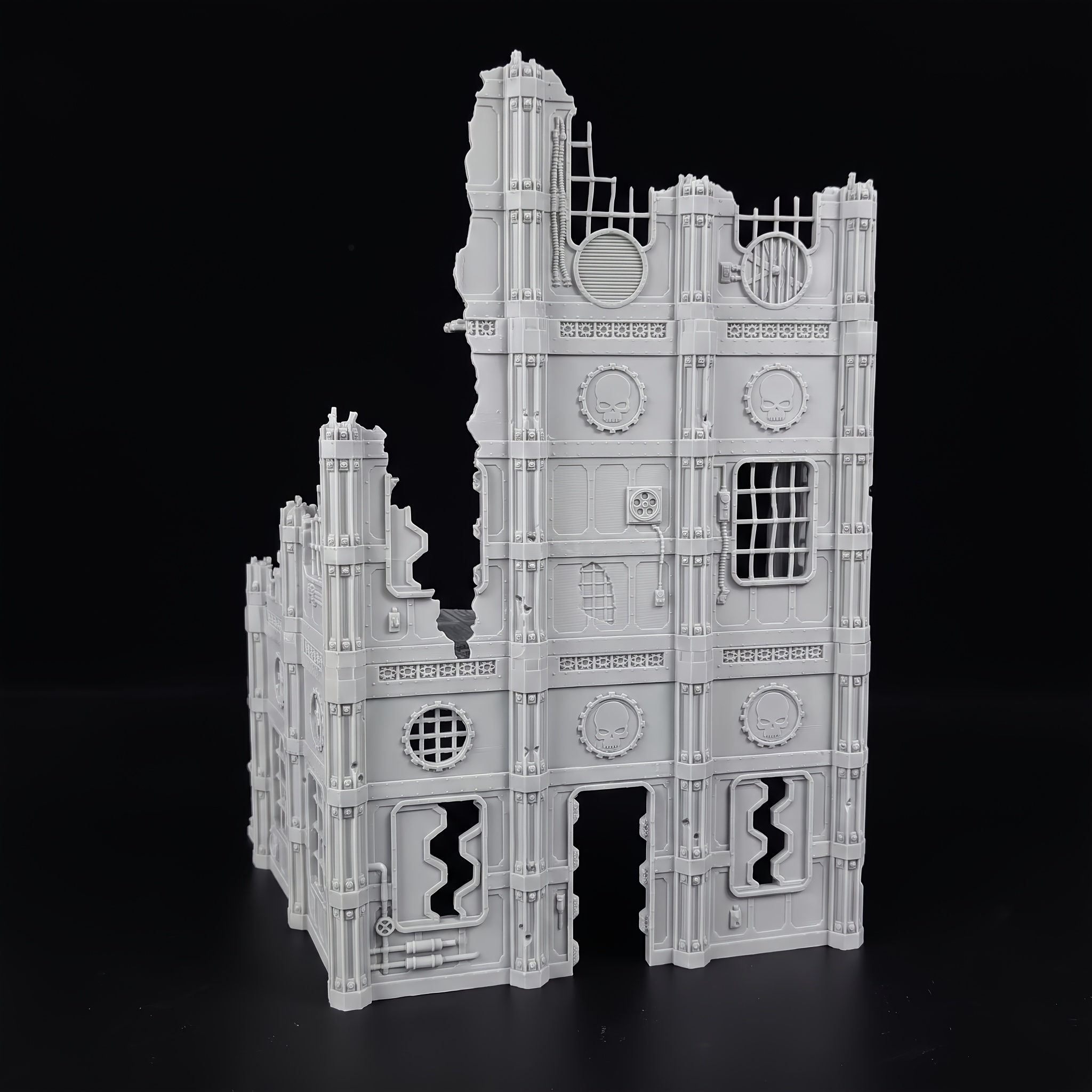 Destroyed Munitions Factory Ruins Architecture Model