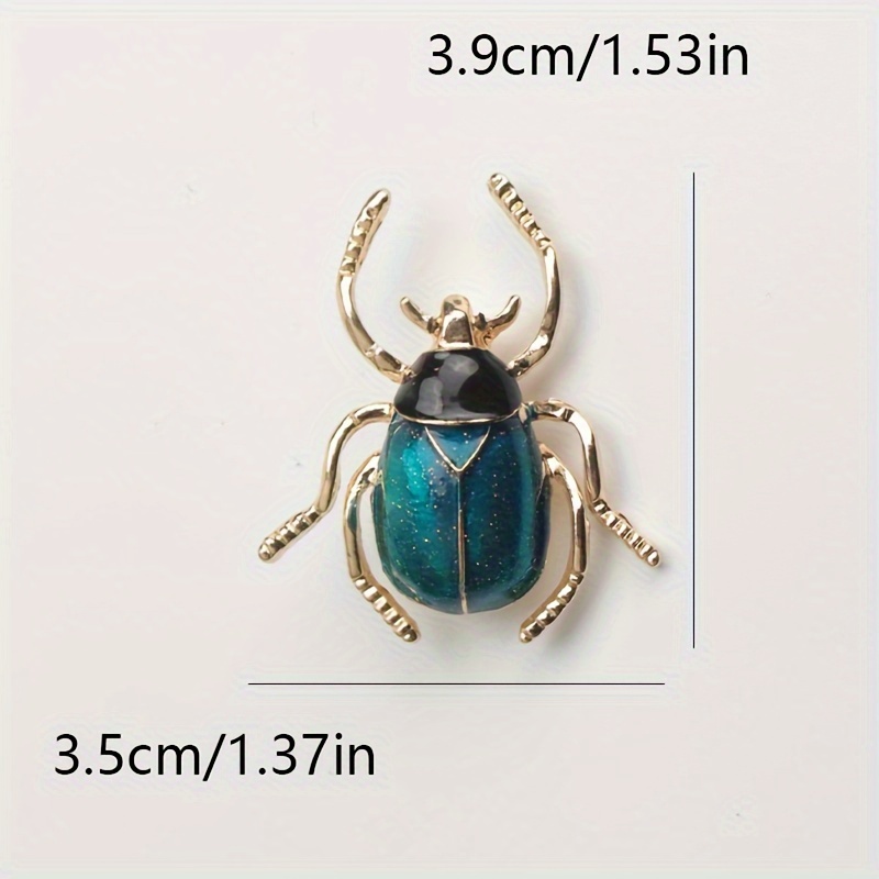 Alloy Rhinestone Dripping Oil Insect Animal Brooch, Unique Design