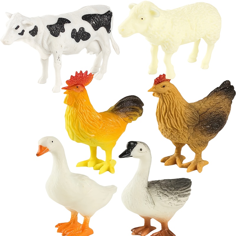 6pcs farm animal toys ranch animal toys animal model toys Temu - Main Image