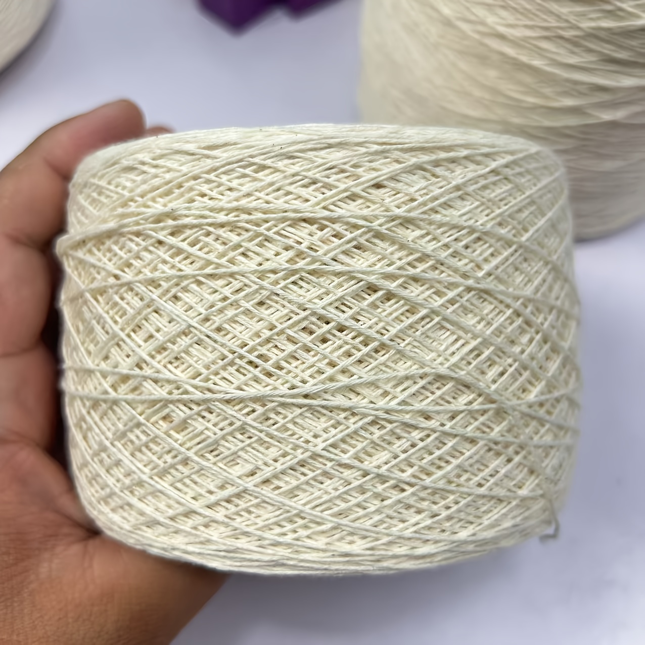 100% Cotton Crochet Knitting Yarn - Strong & Flexible Crafting Thread For Amigurumi, Macramé, Table Runners, Cushion Making - Ideal For Beginners & Crafters - Durable Sewing & Crochet Projects