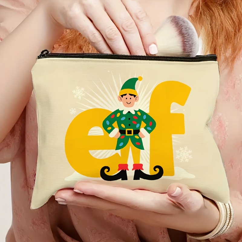 Elf Christmas Shopping Bag - Red Reusable Tote Bag, Festive Holiday Accessory For Gifts And Groceries