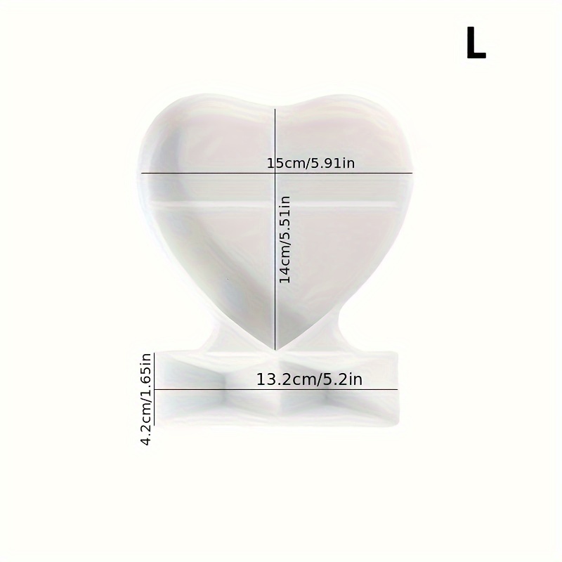1 Creative Heart-shaped Silicone Mold, , Rectangular And Heart-shaped Resin Frame Molds, Home Decor Crafts, Anniversary Gift For Couples, Day Present