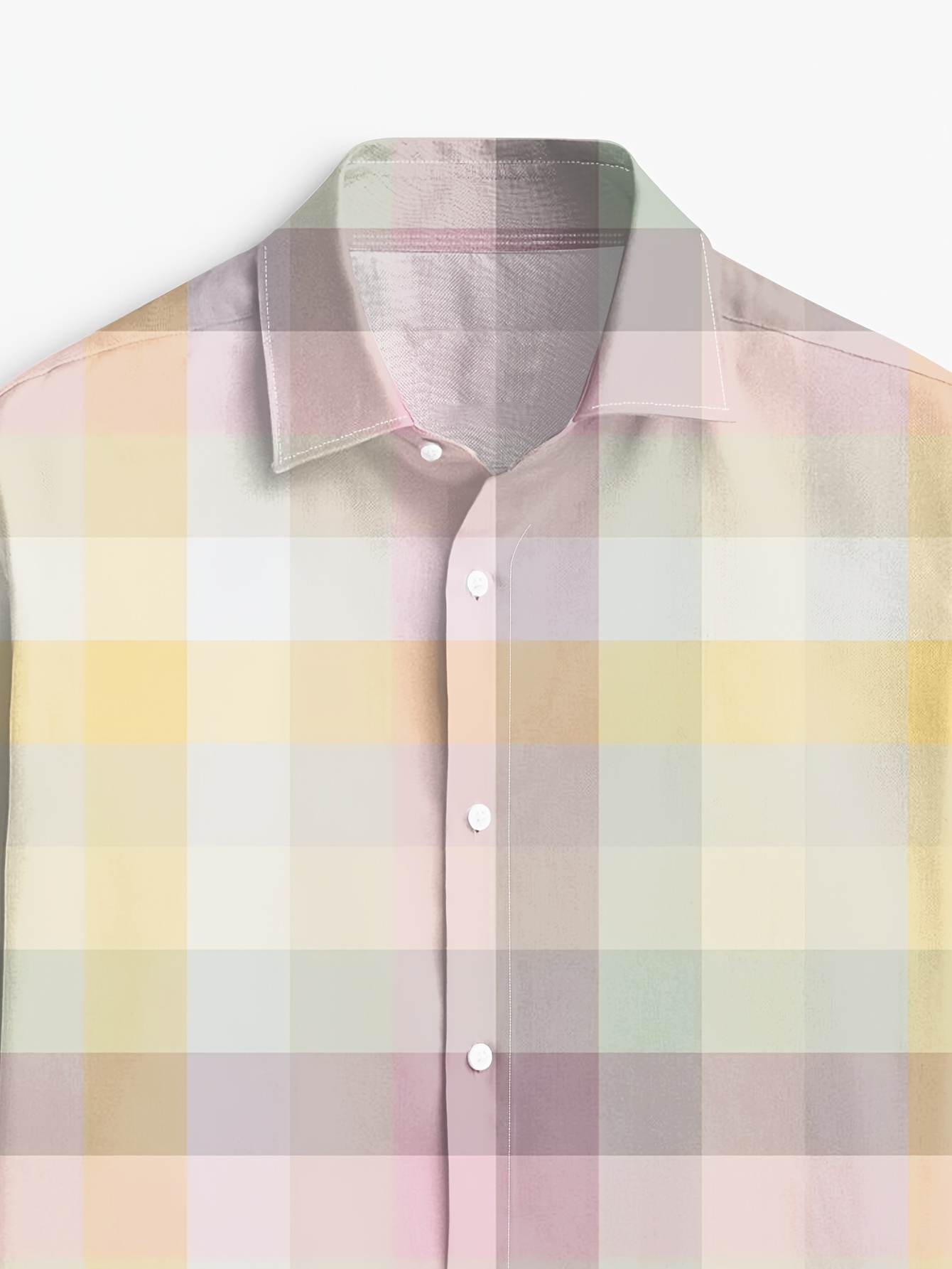 Camisa de moda casual para hombre, primavera y otoño, con cuello de botones y estampado