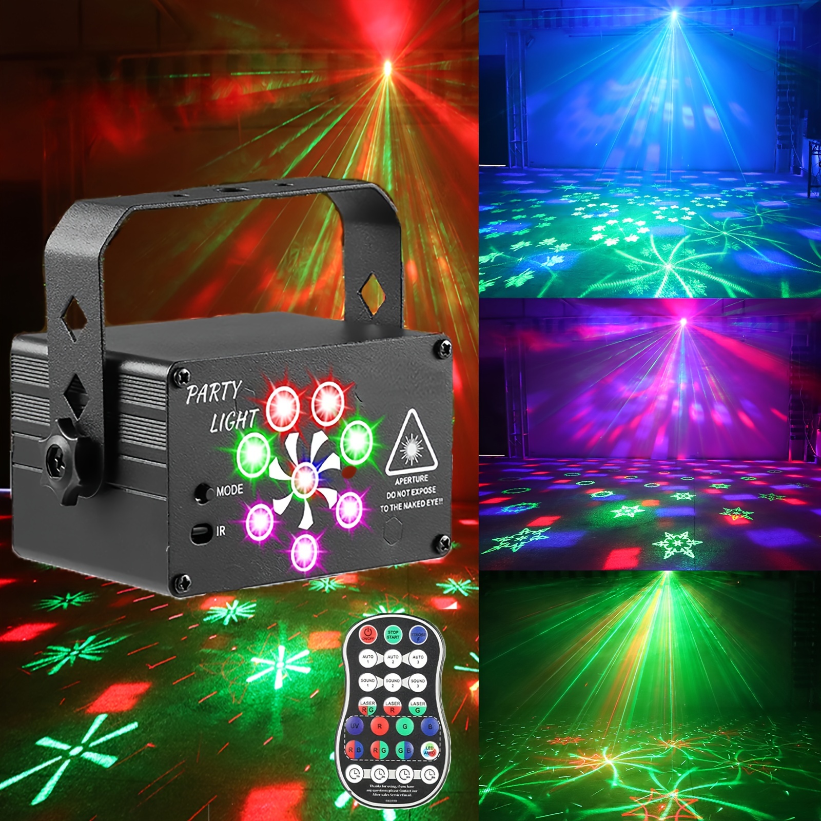 

Stage Party Lights - Uv Light Effect Rgb Activated Strobe Lighting With Remote Control For Indoor Christmas Halloween Karaoke Pub Ktv Bar Dance Birthday Wedding