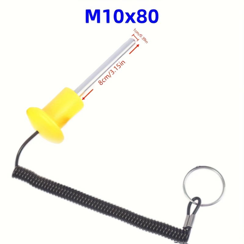 TEMU A Magnetic Weight Stack Of Fitness Bolts In Stainless Steel, Featuring Sizes M10x105mm, M10x80mm, M8x80mm, And M8x125mm, Ideal For Strength
