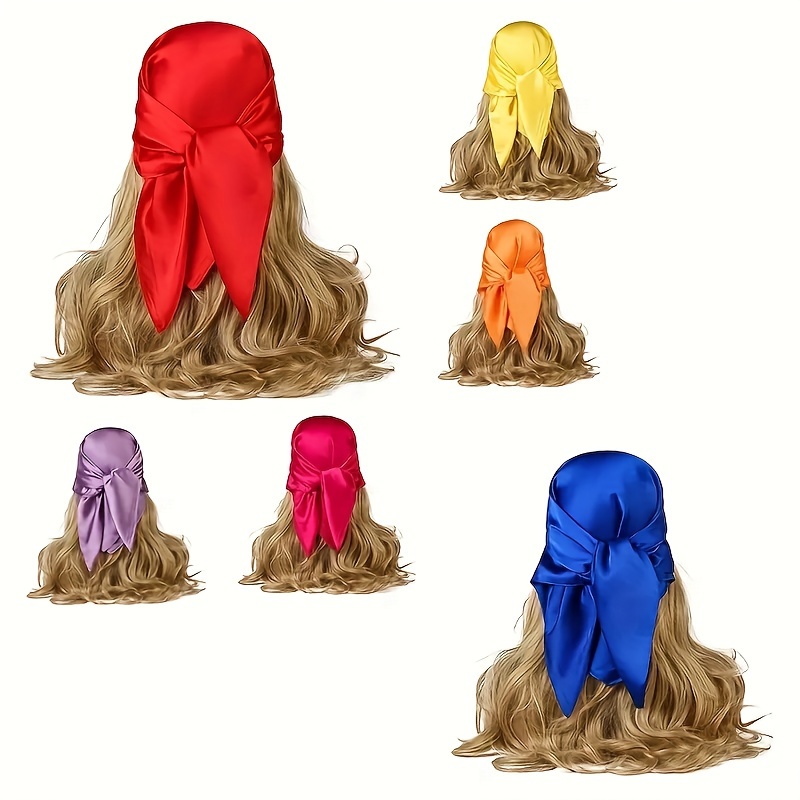 

Élégant Foulard Carré de Couleur Unie - 27,55 Pouces Soie, Coupe-Vent et Anti-Soleil pour Femme | pour Décontractées et les Fêtes.