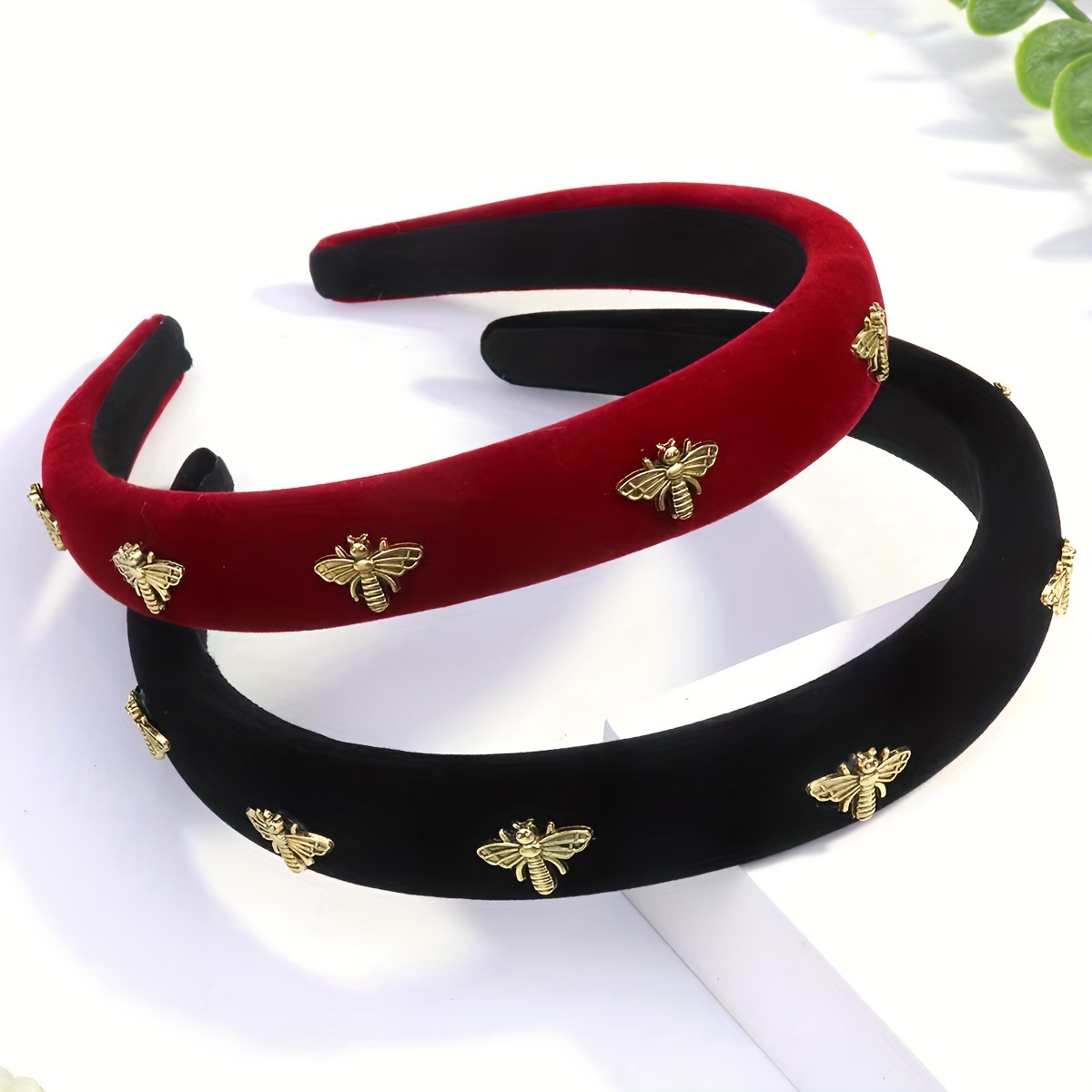 

Luxurious Bee Hairband For Women, Elegant Sponge Texture, Vintage/, Anniversary Gift