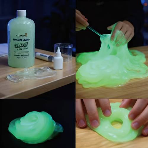 glow in the dark slime solution works fast with all types safe and washable smooth stretchy slime slime making supply diy