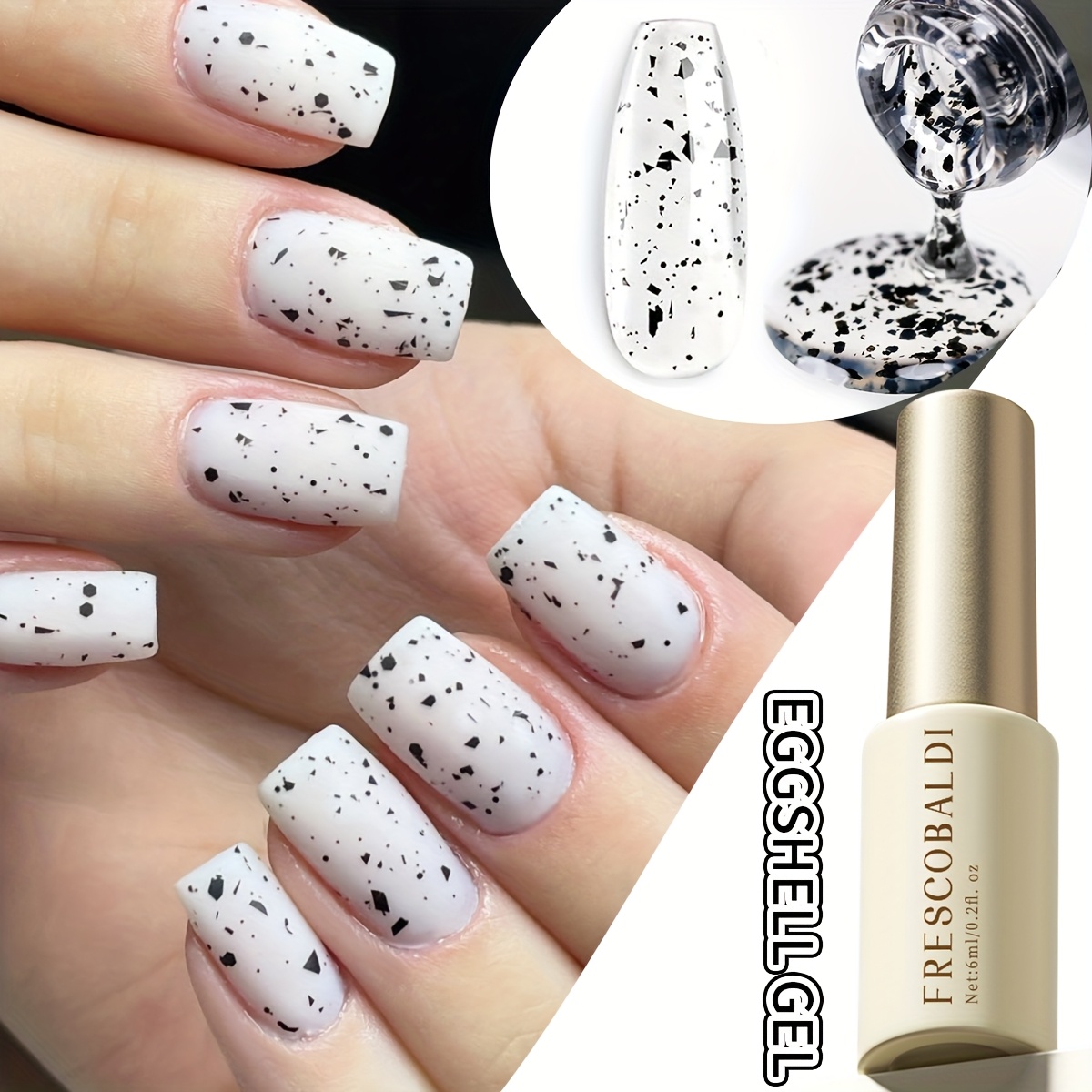New Eggshell Quail Egg Nail With Stackable Images And Any Background Color Popular Eggshell Spot Nail Special Phototherapy Gel
