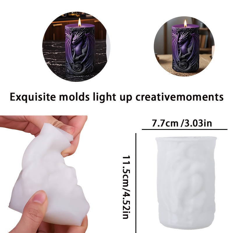 TEMU 1pc Pterodactyl-shaped Candle Silicone Mold, Full 3d Relief Details, Exquisite Relief Design, Easy-clean Reusable Silicone Mold, For Home
